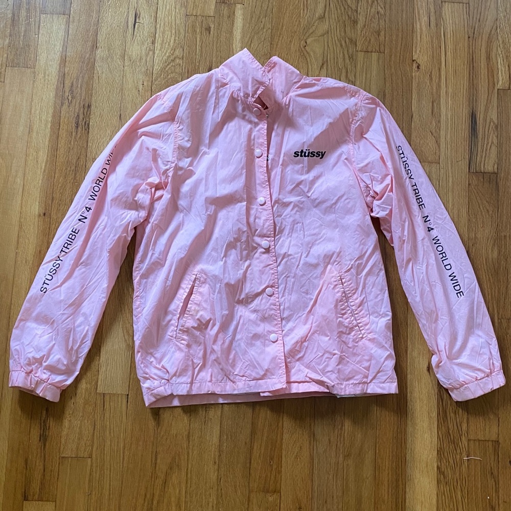 Stussy Pink Lightweight Coach Jacket